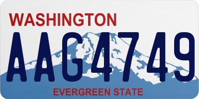 WA license plate AAG4749