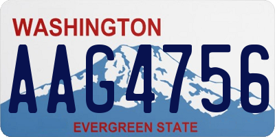 WA license plate AAG4756