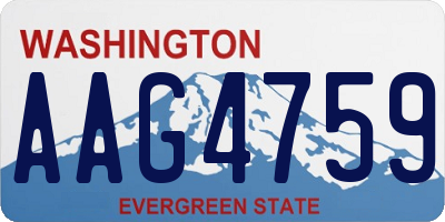 WA license plate AAG4759