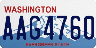 WA license plate AAG4760