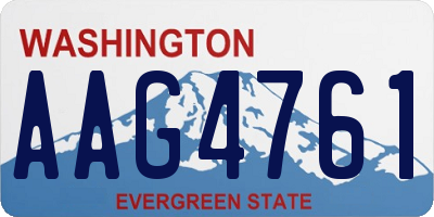 WA license plate AAG4761