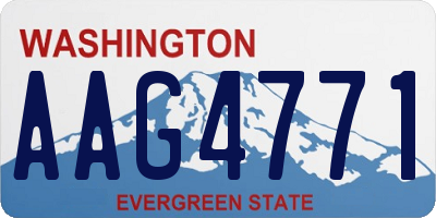 WA license plate AAG4771