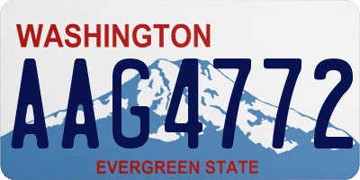WA license plate AAG4772