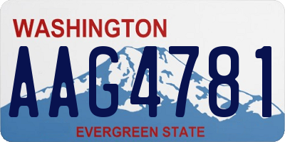 WA license plate AAG4781