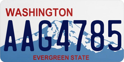 WA license plate AAG4785