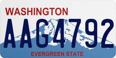 WA license plate AAG4792