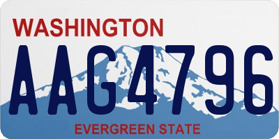 WA license plate AAG4796