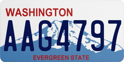 WA license plate AAG4797