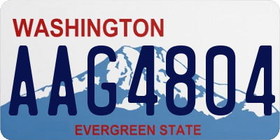 WA license plate AAG4804