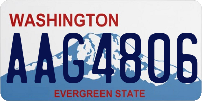 WA license plate AAG4806