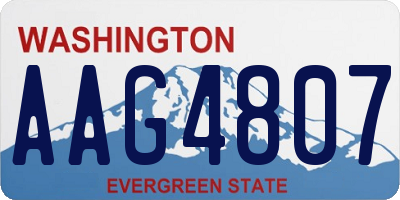 WA license plate AAG4807