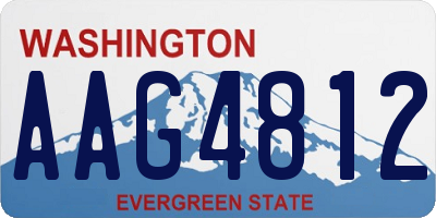 WA license plate AAG4812