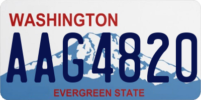 WA license plate AAG4820
