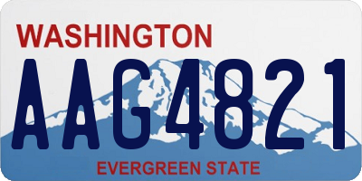 WA license plate AAG4821