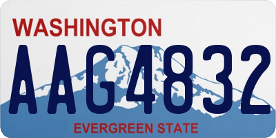 WA license plate AAG4832