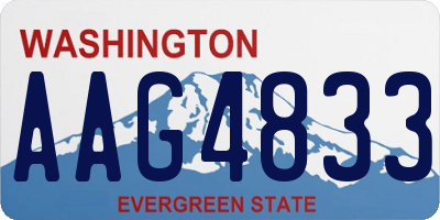 WA license plate AAG4833