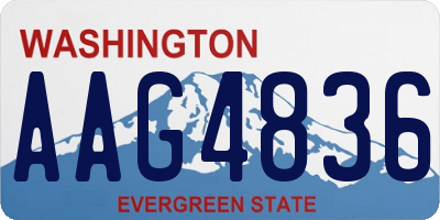 WA license plate AAG4836