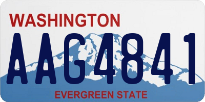 WA license plate AAG4841