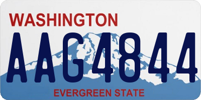 WA license plate AAG4844