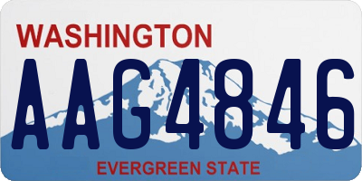 WA license plate AAG4846