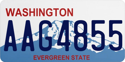 WA license plate AAG4855