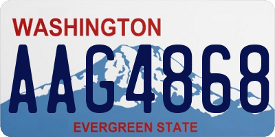 WA license plate AAG4868
