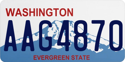 WA license plate AAG4870