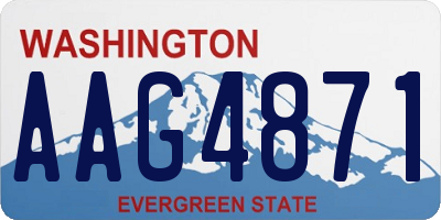 WA license plate AAG4871