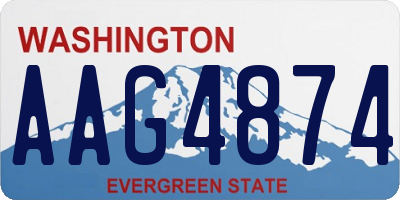 WA license plate AAG4874
