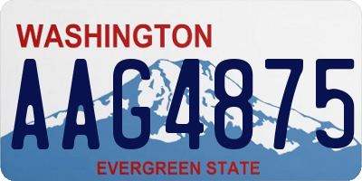 WA license plate AAG4875