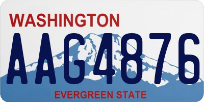 WA license plate AAG4876