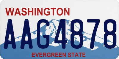 WA license plate AAG4878