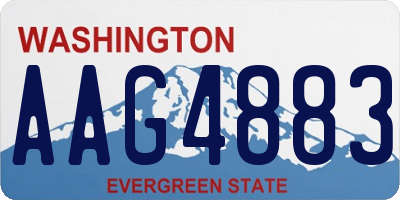 WA license plate AAG4883