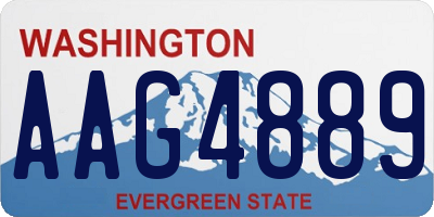 WA license plate AAG4889