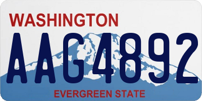 WA license plate AAG4892