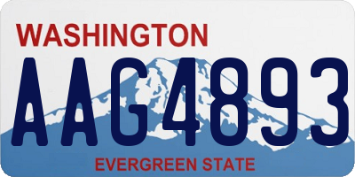 WA license plate AAG4893