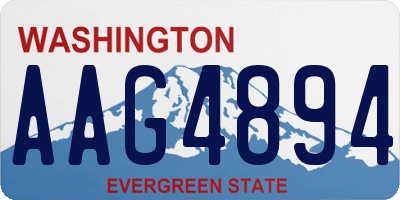 WA license plate AAG4894