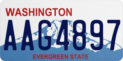 WA license plate AAG4897