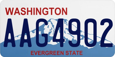 WA license plate AAG4902