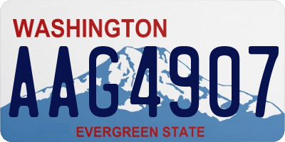 WA license plate AAG4907