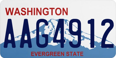 WA license plate AAG4912