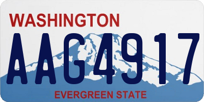 WA license plate AAG4917