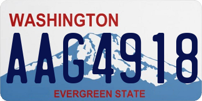 WA license plate AAG4918