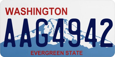 WA license plate AAG4942