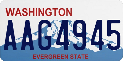 WA license plate AAG4945