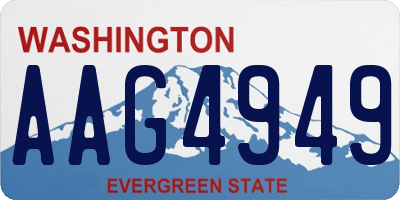 WA license plate AAG4949