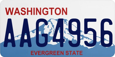 WA license plate AAG4956