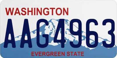 WA license plate AAG4963