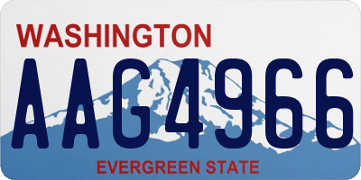 WA license plate AAG4966