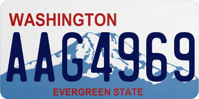 WA license plate AAG4969
